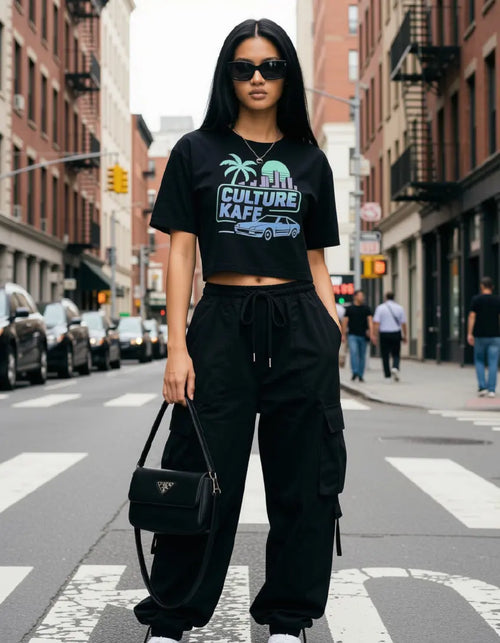 Oversized Culture Miami Crop top CULTURE KAFE